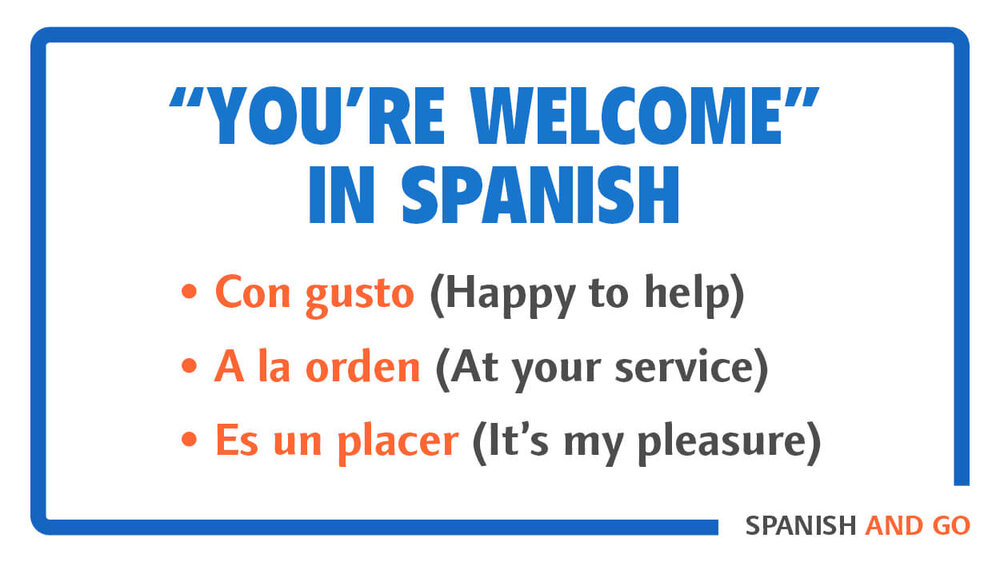 Don T Say De Nada 15 Ways To Say You Re Welcome In Spanish Spanish And Go