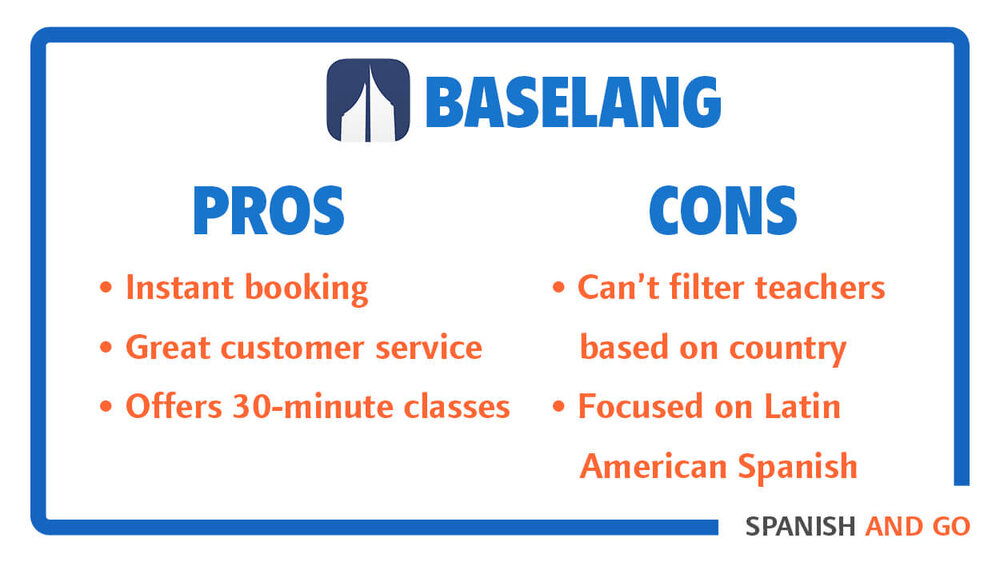 Thinking about taking Spanish lessons with Baselang? Here are some of the pros and cons from our full Baselang review.