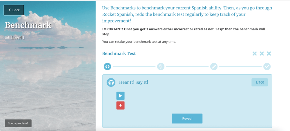 Figure out your Spanish level with the Rocket Languages benchmark test.