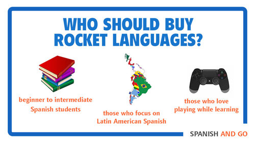 Rocket Spanish is suitable for Spanish beginners and anyone who wants to reenforce different aspects of the language.
