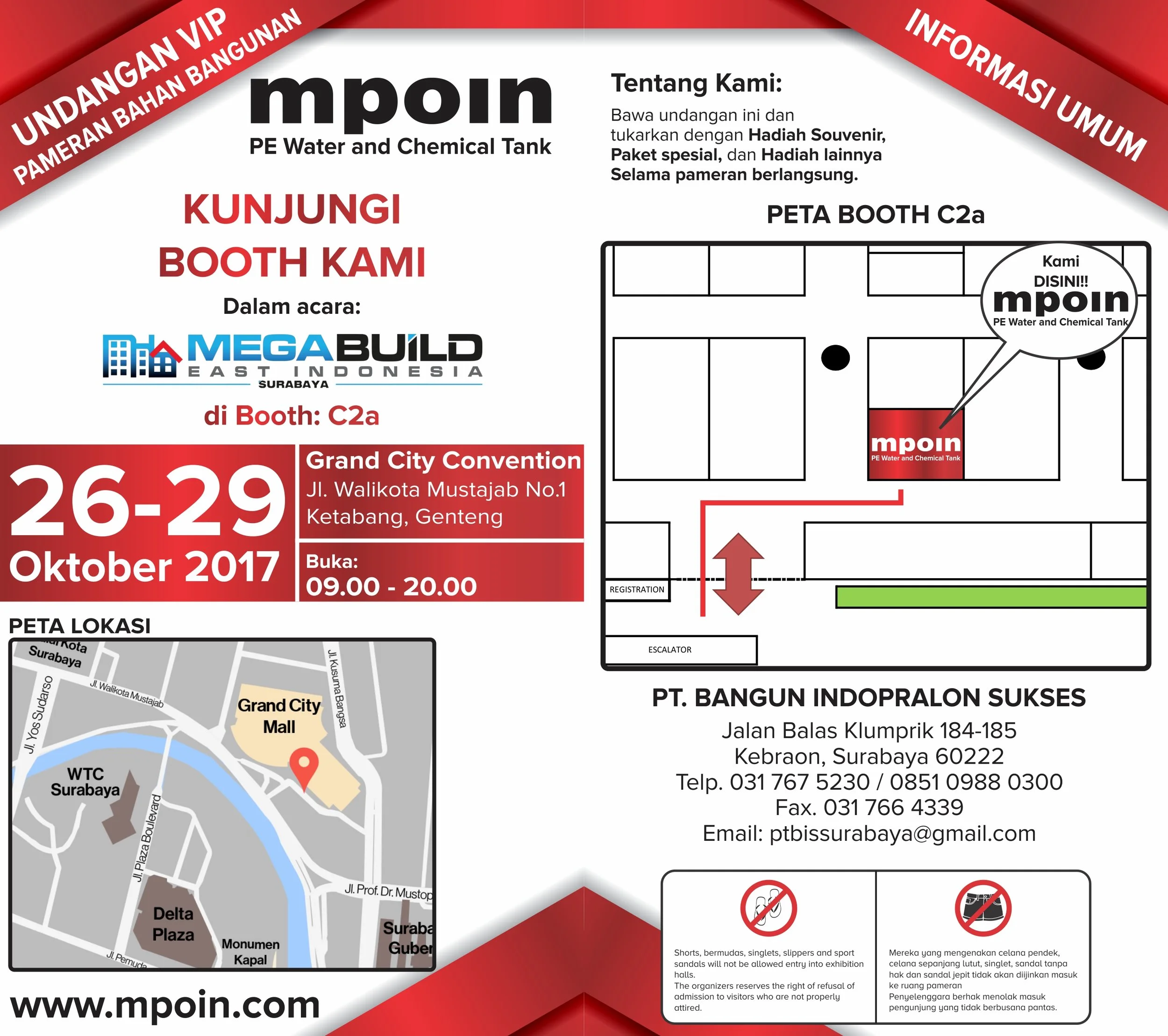 Tangki Air MPOIN Plus Pameran Megabuild Surabaya