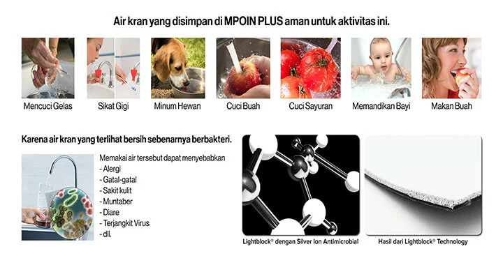 Manfaat menyimpan air di dalam tangki air MPOIN PLUS