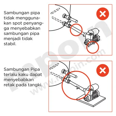 Cara Pemasangan Pipa Air Pada Tandon Air yang Salah