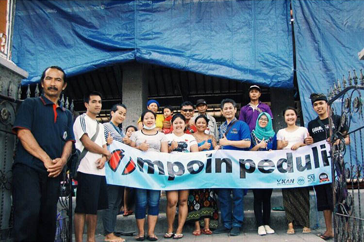 MPOIN Peduli membantu Posko Gunung Agung Karangasem Bali