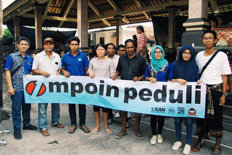 MPOIN Peduli membantu Posko Gunung Agung Karangasem Bali
