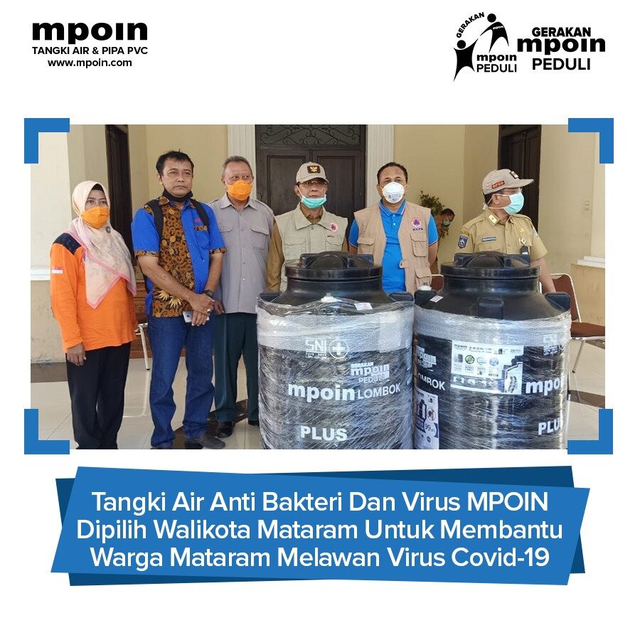 Mpoin Serahkan  Bantuan 15 Tangki Air ke Pemko Mataram