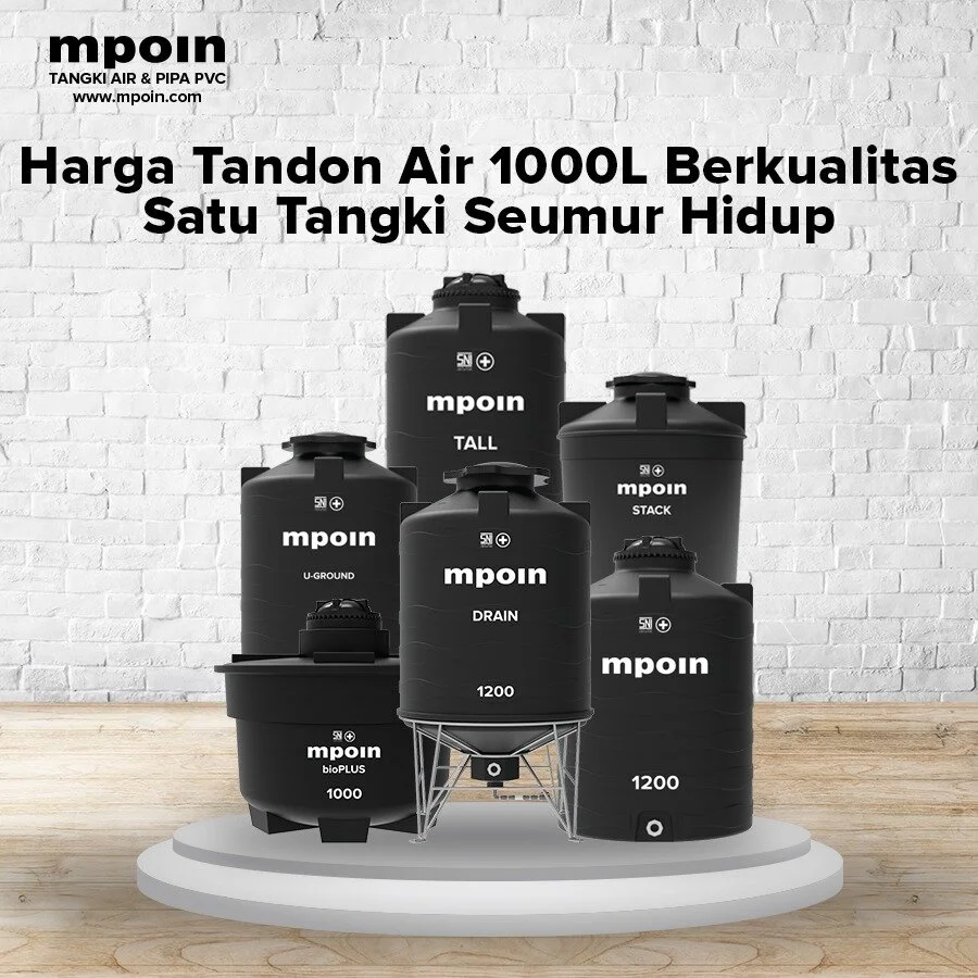 Harga Tandon Air 1000 Liter Berkualitas Satu Tangki Seumur Hidup