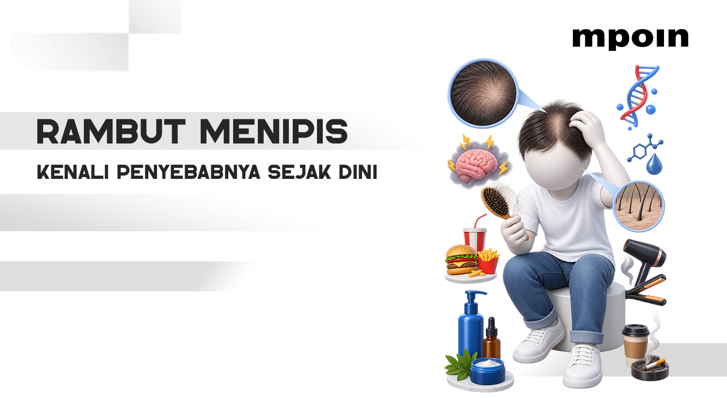 Tak Hanya karena Usia, Ini 5 Penyebab Rambut Menipis yang Perlu Diketahui&nbsp;