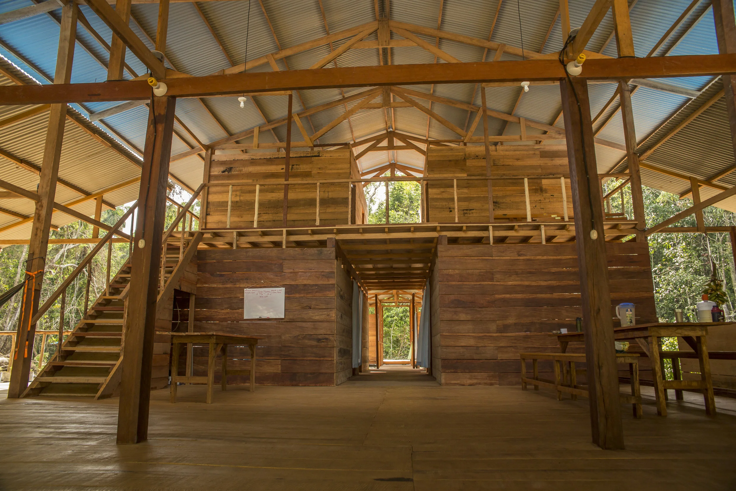 Pictured: The eco-lodge built for Hoja Nueva's research