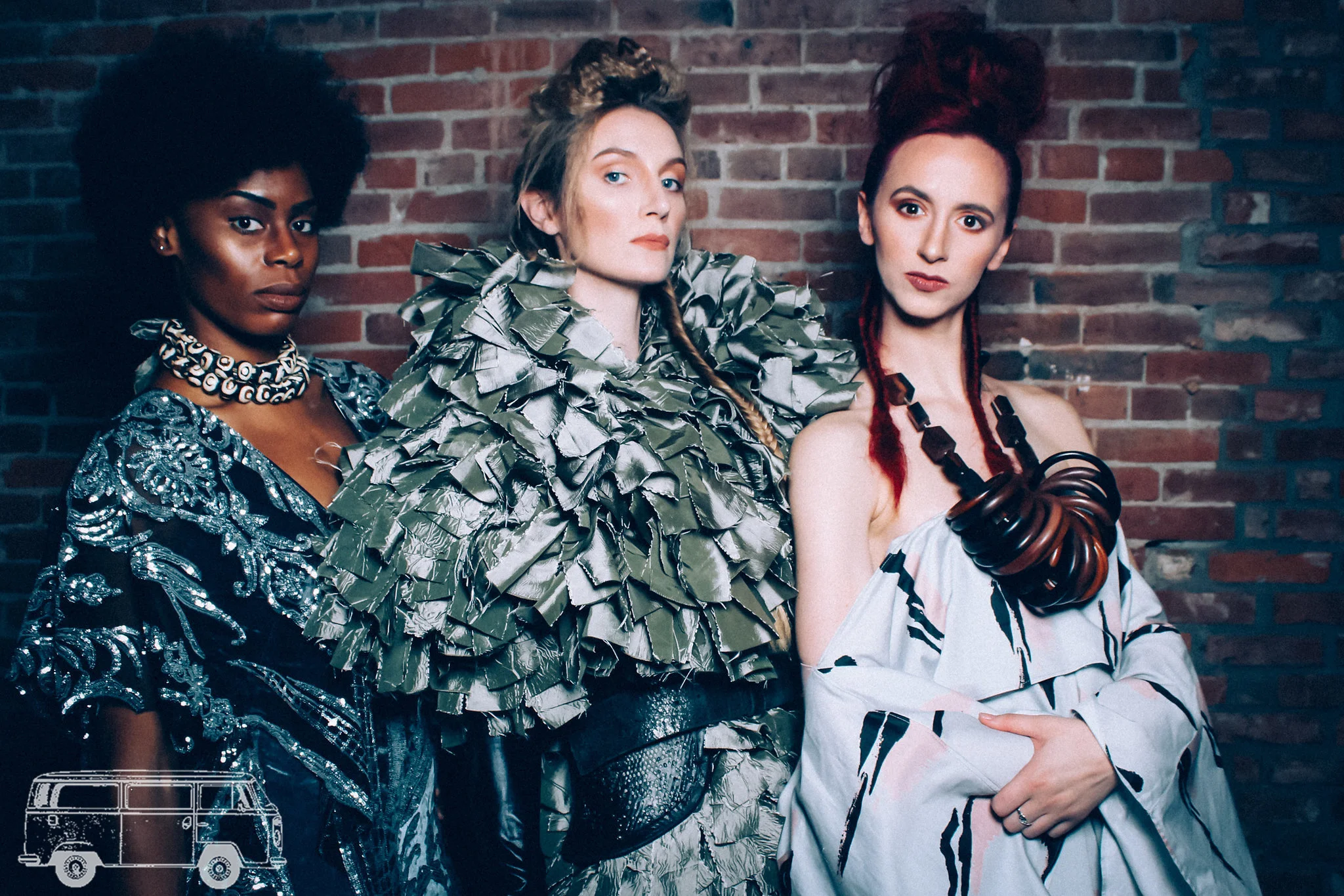 Raven, Sabrina and Sage model Elephantasia designs by J. Von Stratton, René Garza, and Meredith Allen.