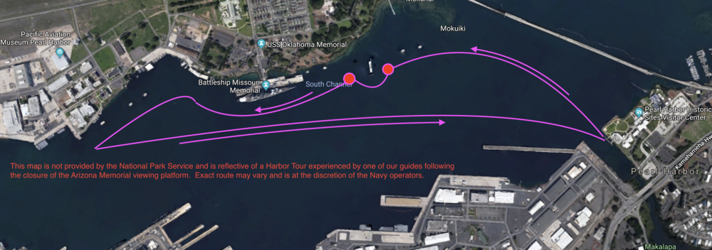 Arizona Memorial Harbor Cruise Route.png