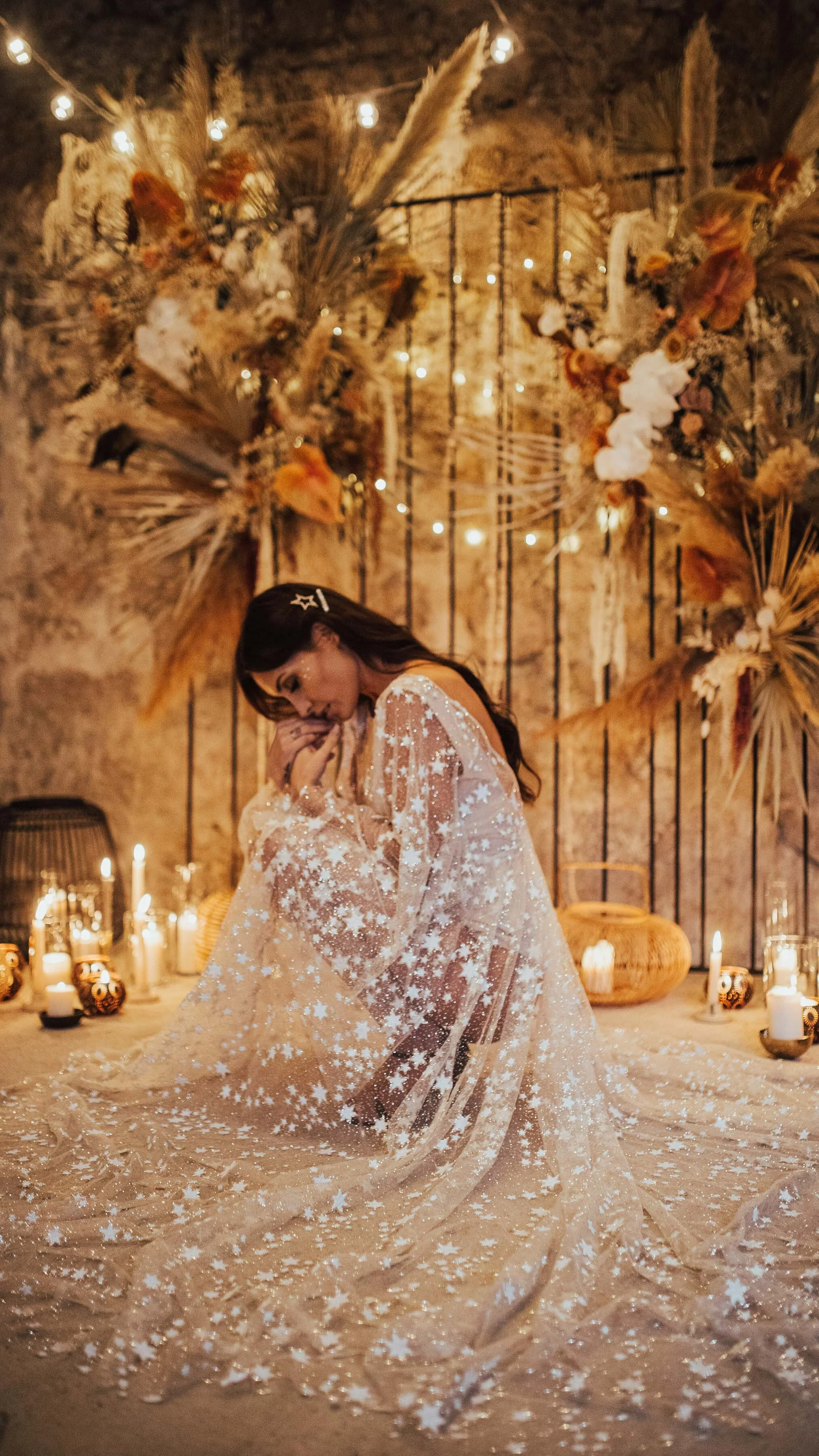 boom blush wedding dress