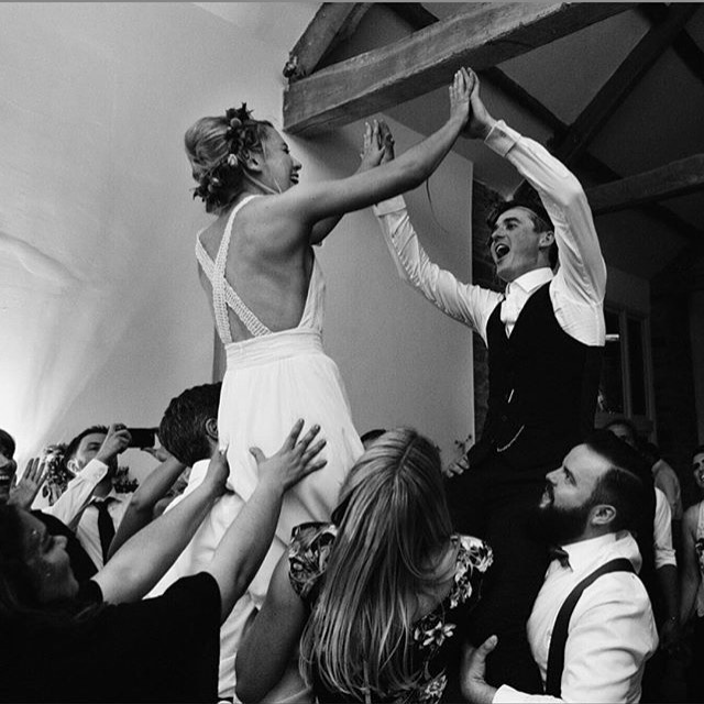When the party literally reaches another level!
Look at this stunning Bride and Groom at the brilliant @talljohnswedding in Brecon.
Congratulations Rosa and Tom! ❤️ 📸: @jamesrichphoto 
#cardiffbride #breconwedding #southwaleswedding #married #weddin