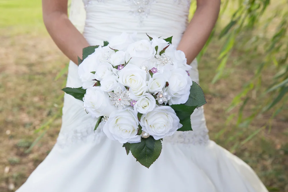 silk artificial wedding bouquet wedding photographer melbourne dandenong ranges victoria