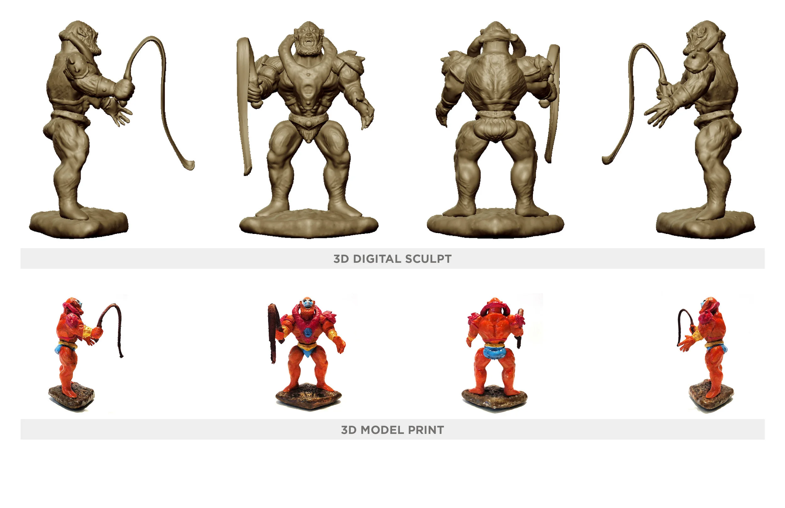 3D DIGITAL MODEL AND PRINT // Beast Man