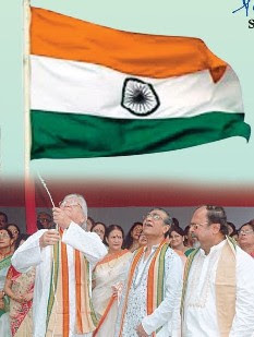 Flag hoisting ceremony at The Calcutta Club on Independence day