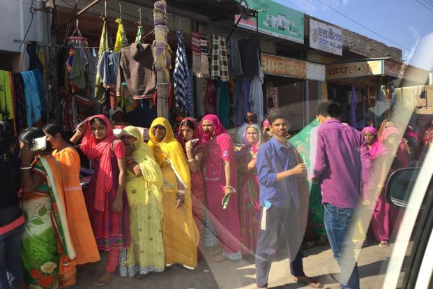 Article first published on livemint.com Queue outside a bank in Bikaner. Photo: Sandip Ghose