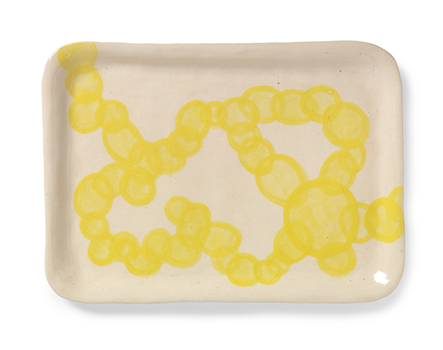 Yellow Chord, 2015 stoneware, glaze 7" x 10"