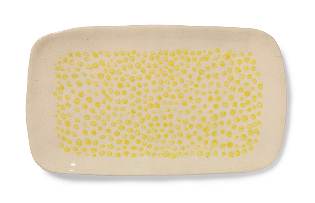  Yellow Dust, 2015 stoneware, glaze 7" x 14" 