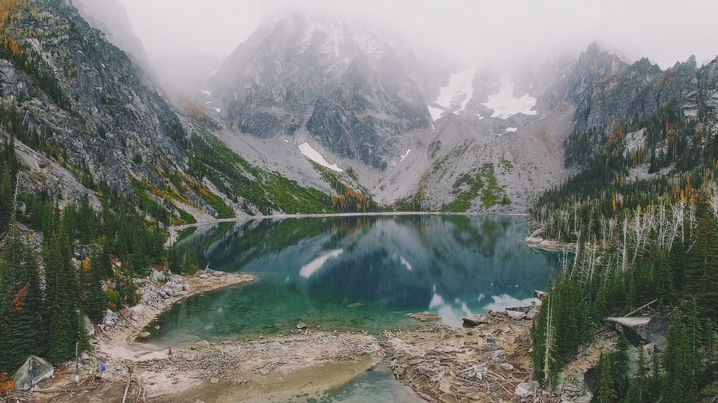 One of the most beautiful places we've ever been. But wasn't until we were able to get this vantage point did we really understand how majestic this glacier lake really is.