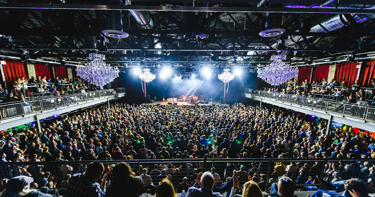  The main concert hall at The Fillmore, complete with mega chandeliers.&nbsp;  Photo: Visit Philly 