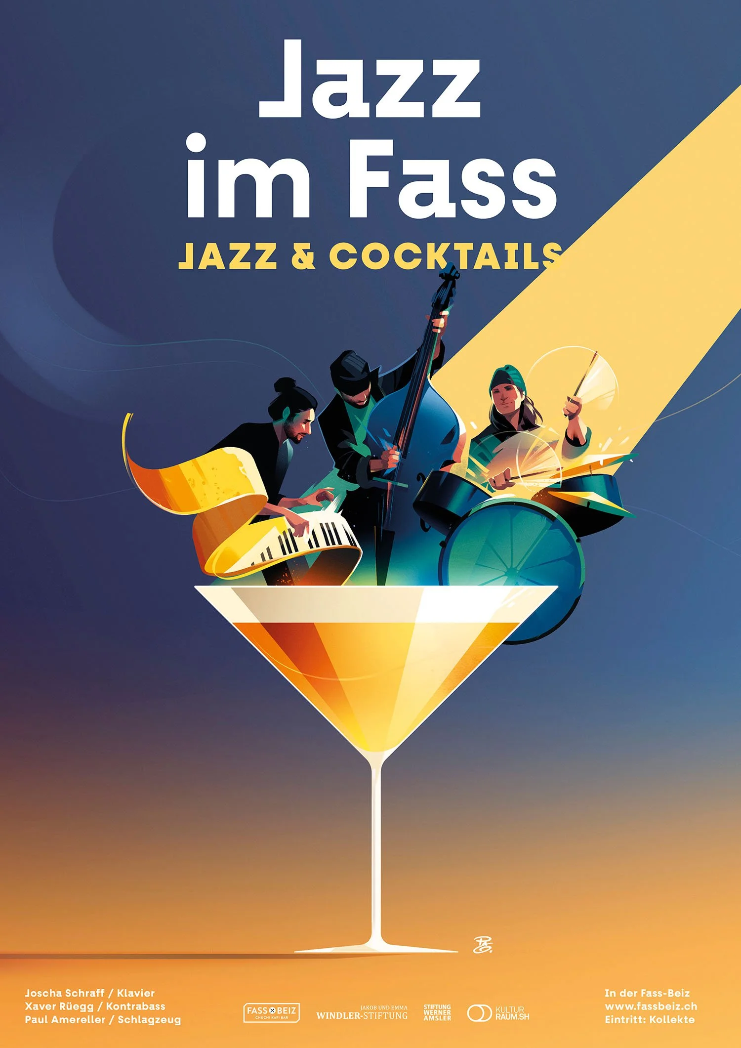 Jazz im Fass – Eventplakat