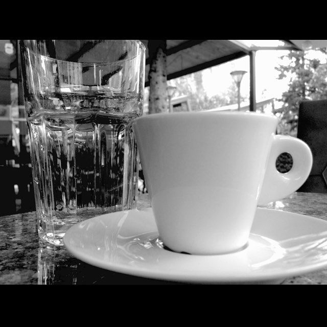 morning coffee in Pristina
