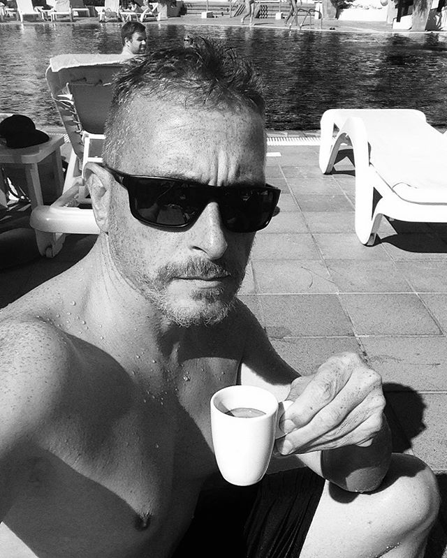 coffee at the pool