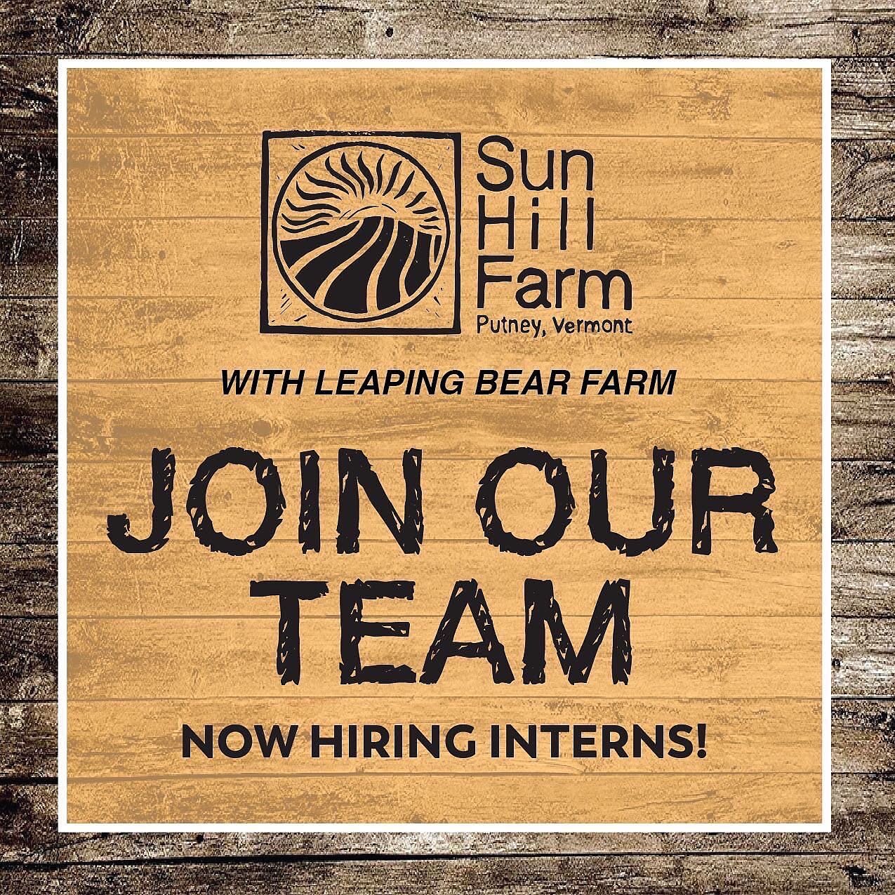 Sun Hill Farm (in collaboration with @leapingbearfarm) is excited to announce we are looking for interns for the 2022 season! Come join us and experience the beauty and fun of learning about regenerative agriculture and growing nutrient rich foods on