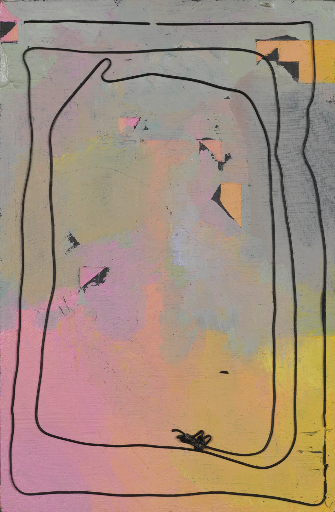 Pink and Yellow, oil on panel, 4" x 6", 2017
