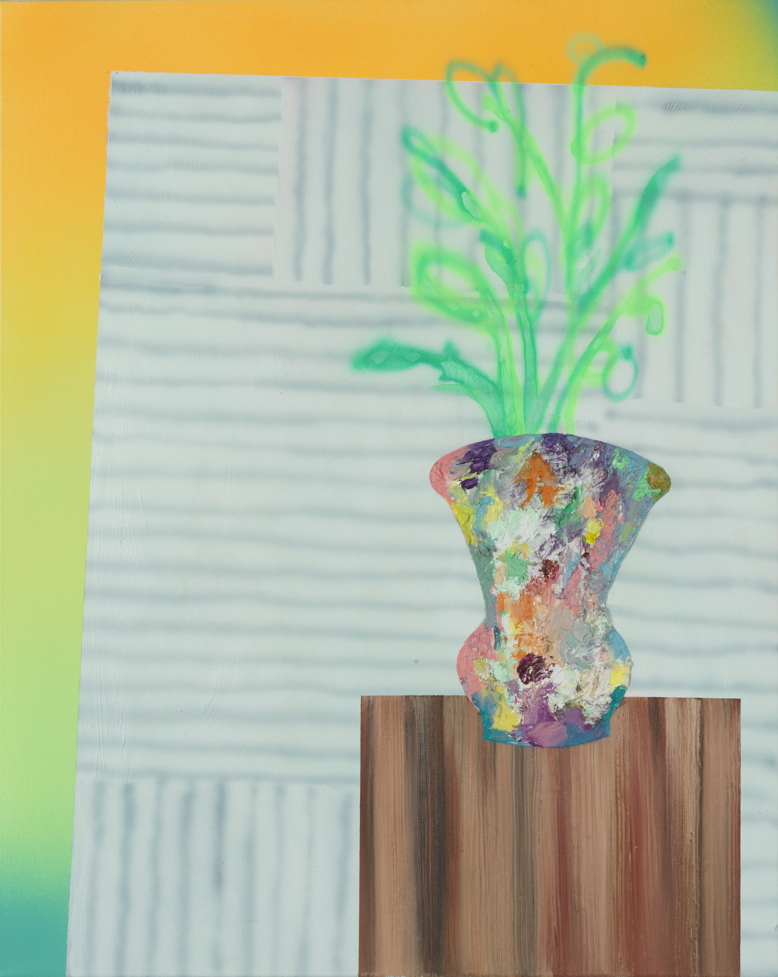 Vase, oil on canvas, 30" x 24", 2020