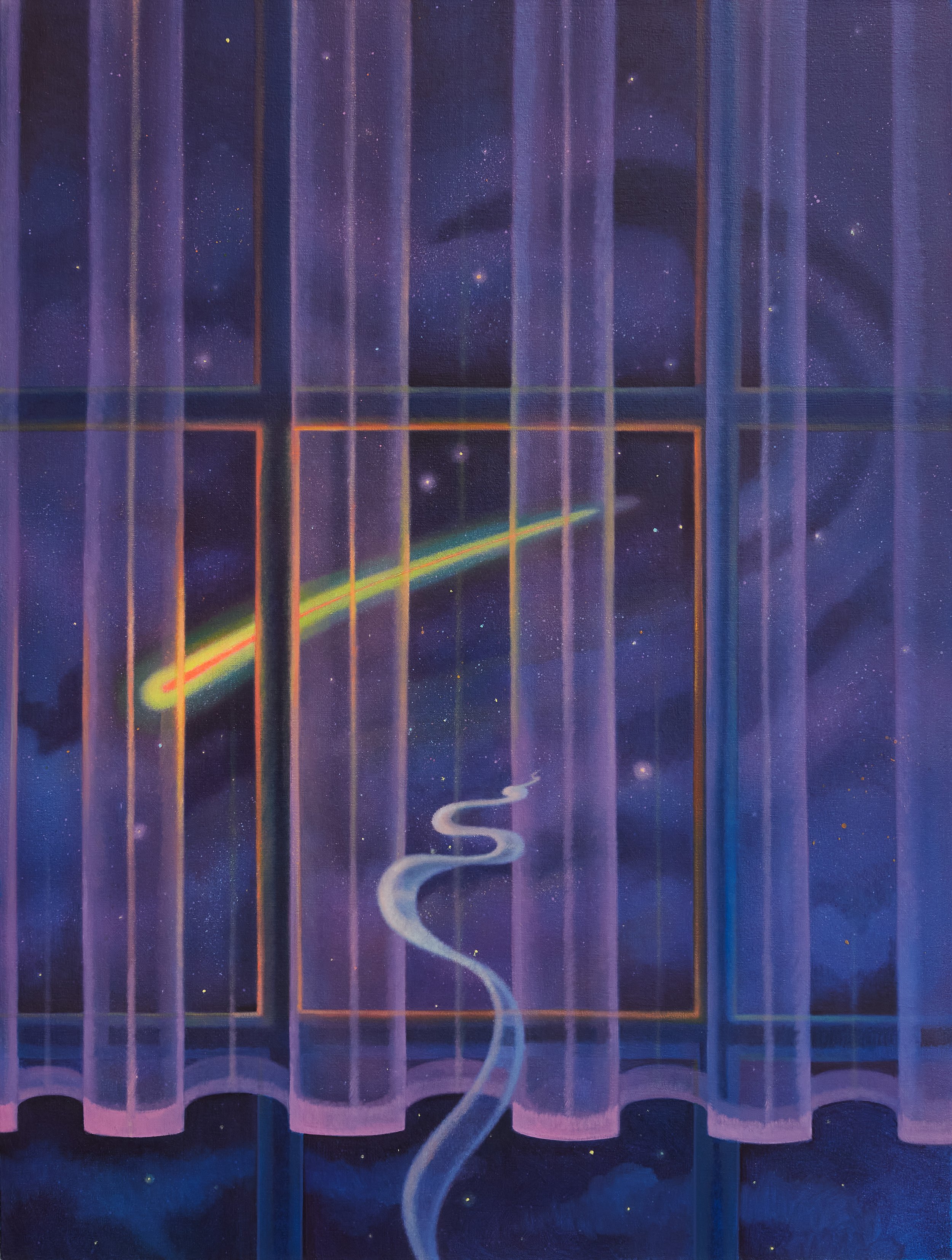 Shooting Star, oil and acrylic on canvas, 40" x 30", 2022