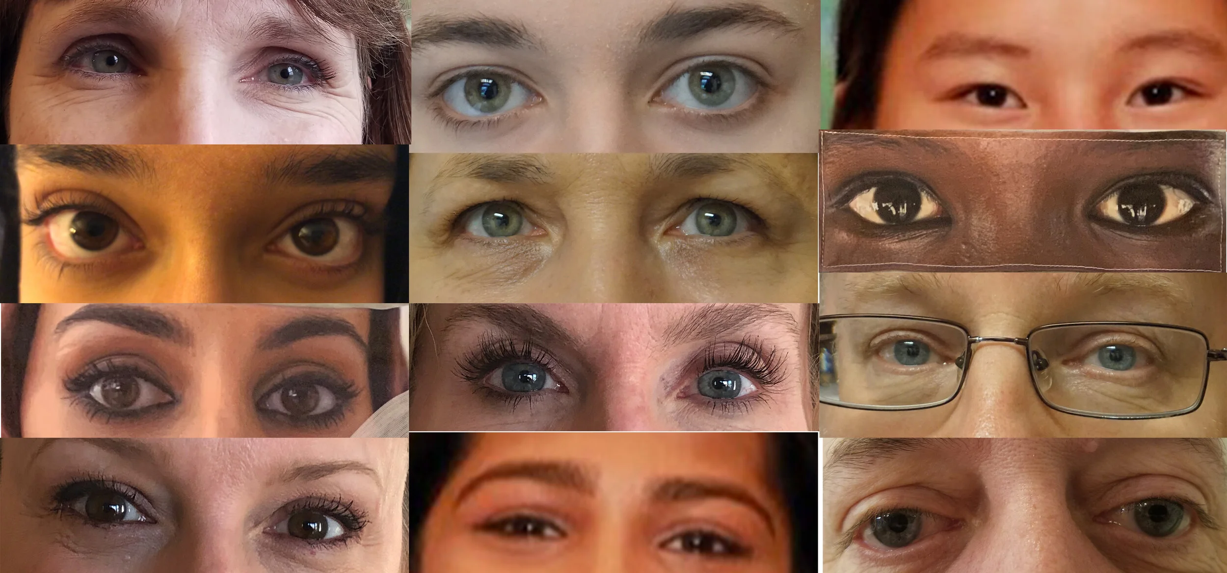 Collage of eyes submitted by Cary Teen Docents.