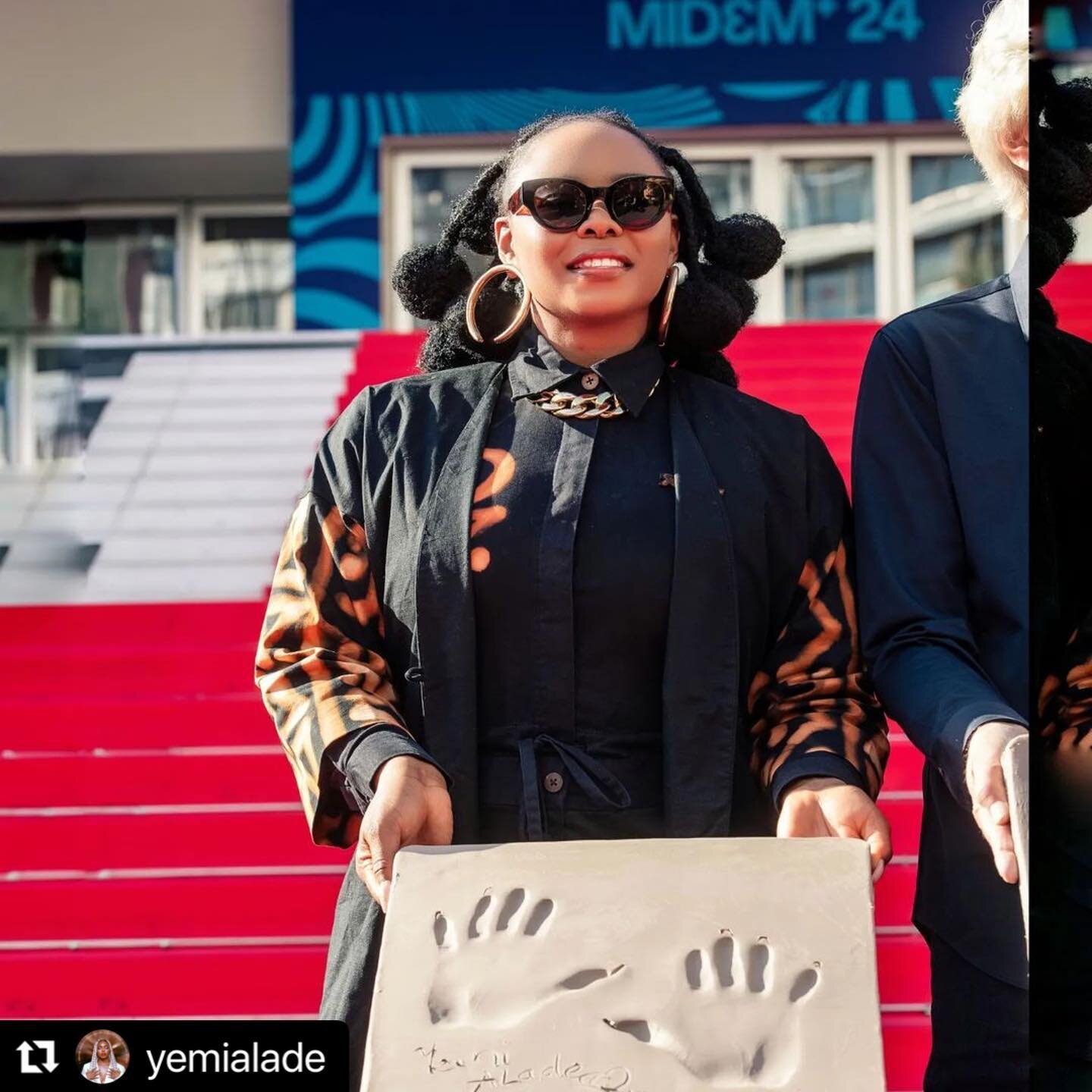 #Repost @yemialade with @use.repost
・・・
This young Legend made history in the last 24 hours as I printed my hand stamps in Cannes along side legendary Stewart Copeland and Jean Michel,to kick start #midem24 ❤️
Thank you for making me your Ambassador 