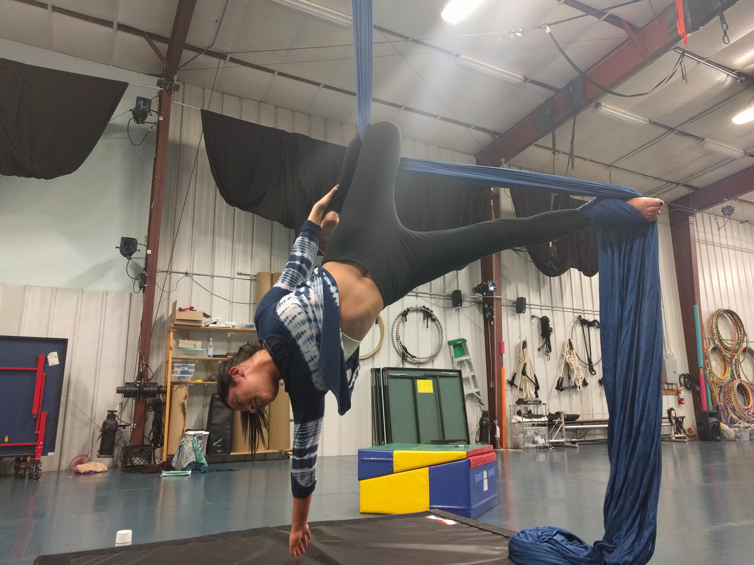 Swing State Aerial student Courtney during class #5