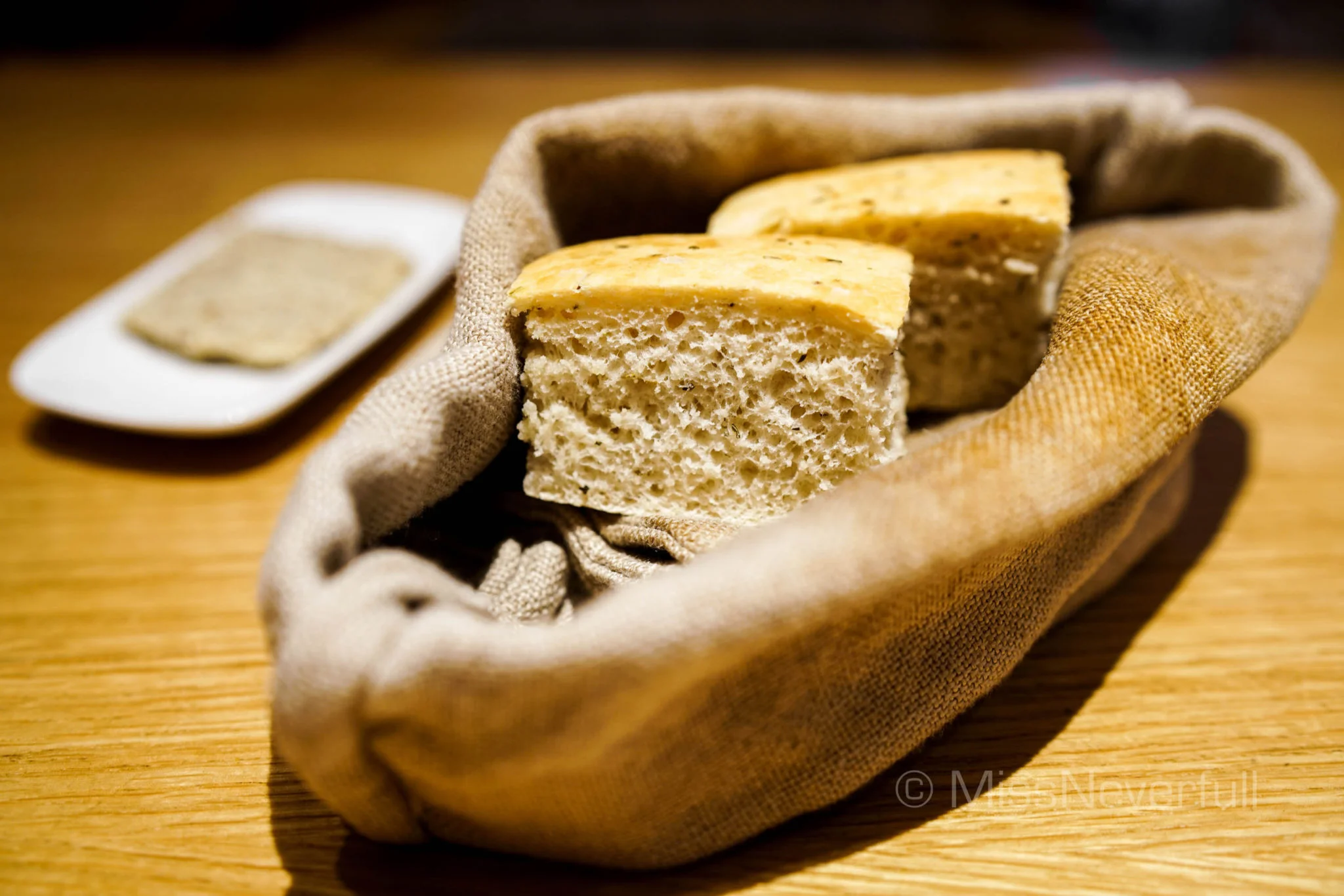 Homemade Focaccia & homemade porcini butter