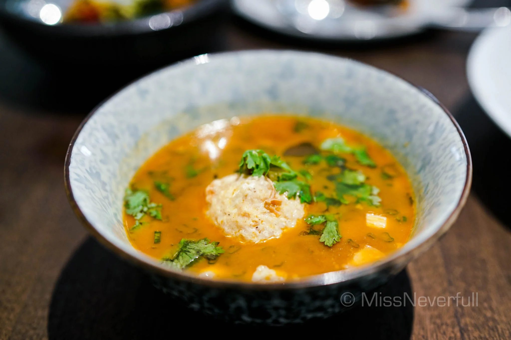 Pong Tau Hu Soup, Tofu & Crab Meatball, Shellfish Bisque, Prawn Oil