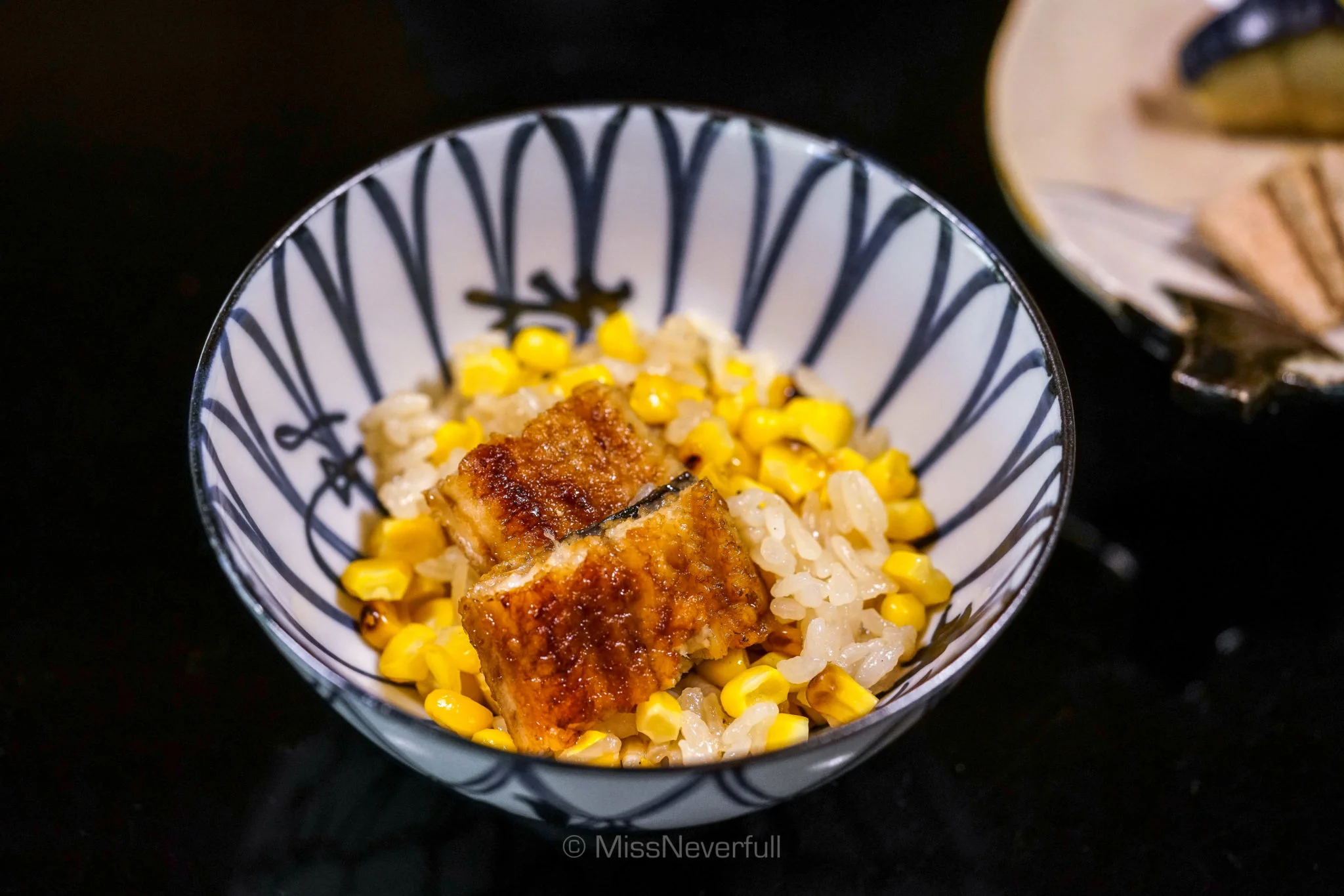 Corn rice with unagi 