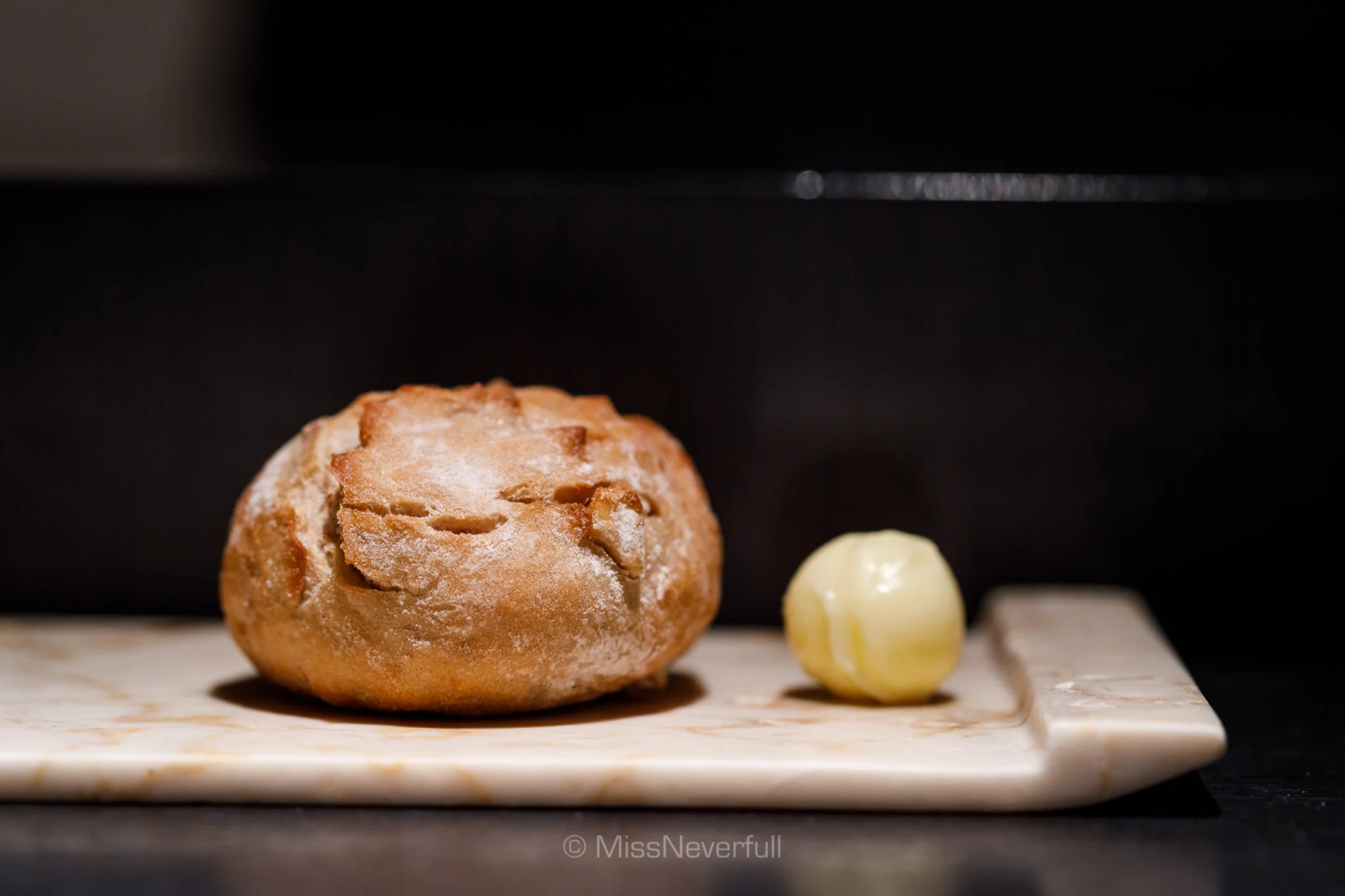 Homemade bread with butter