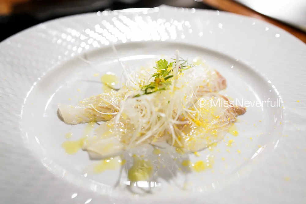 Seasonal appetizer: Hirame