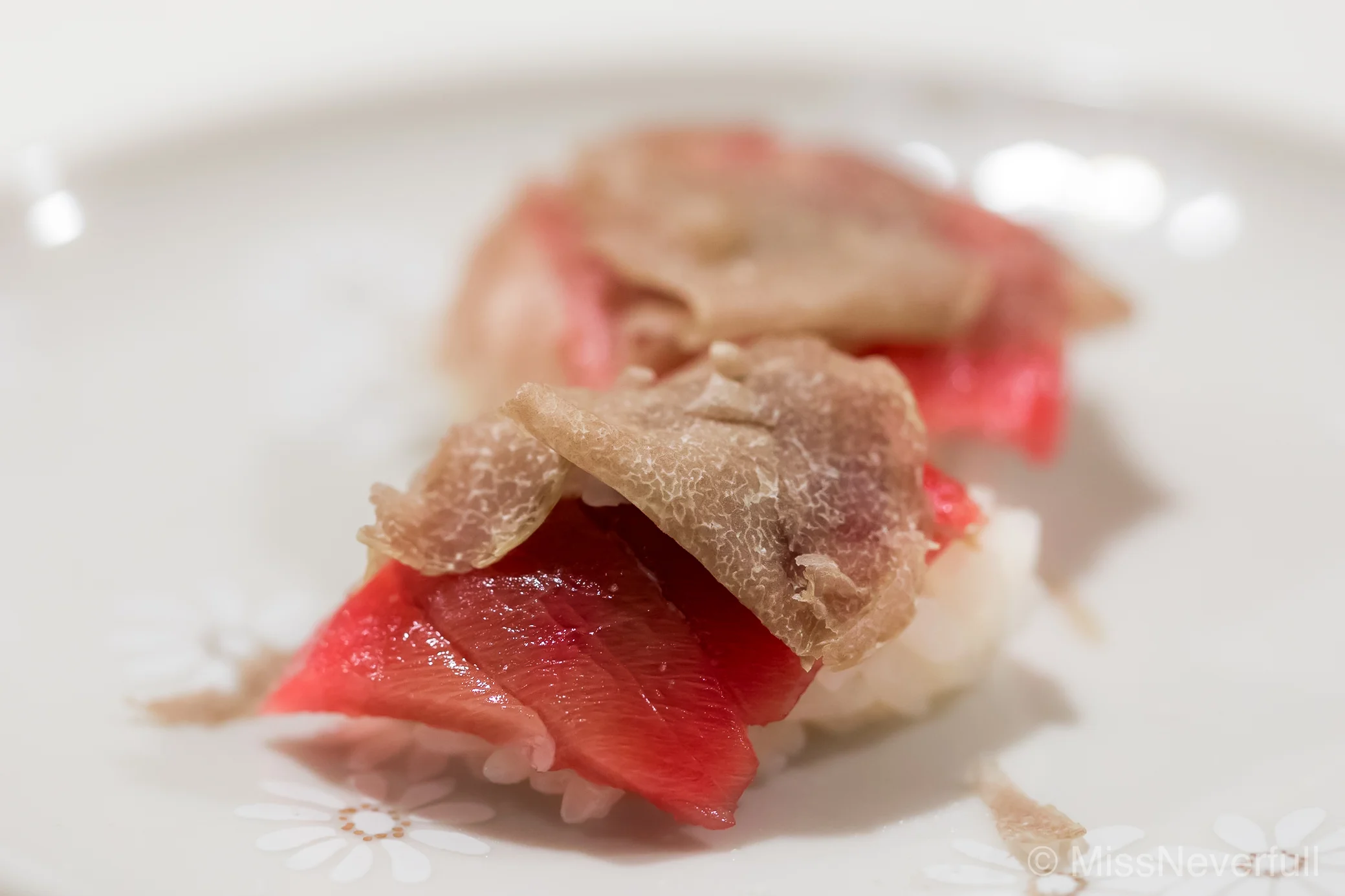 5. Toro nigiri sushi and white truffle