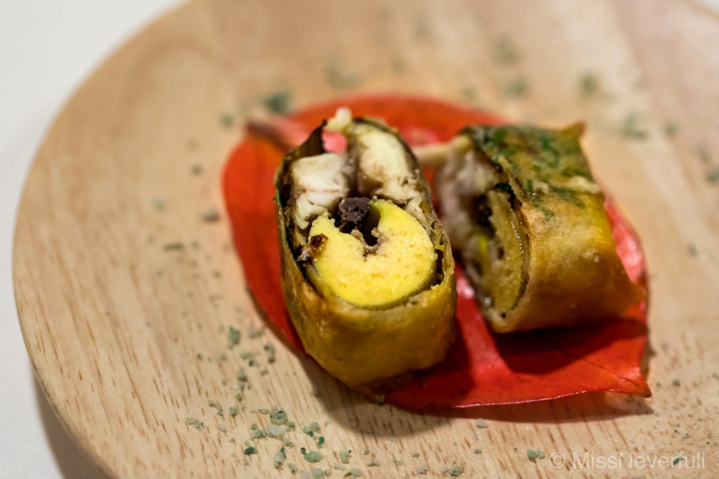 6. Pregnant Ayu (sweetfish) spring roll 