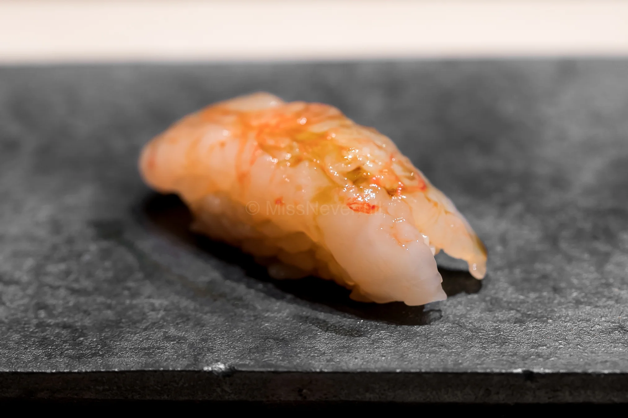 2. Botan ebi with kombu jime 