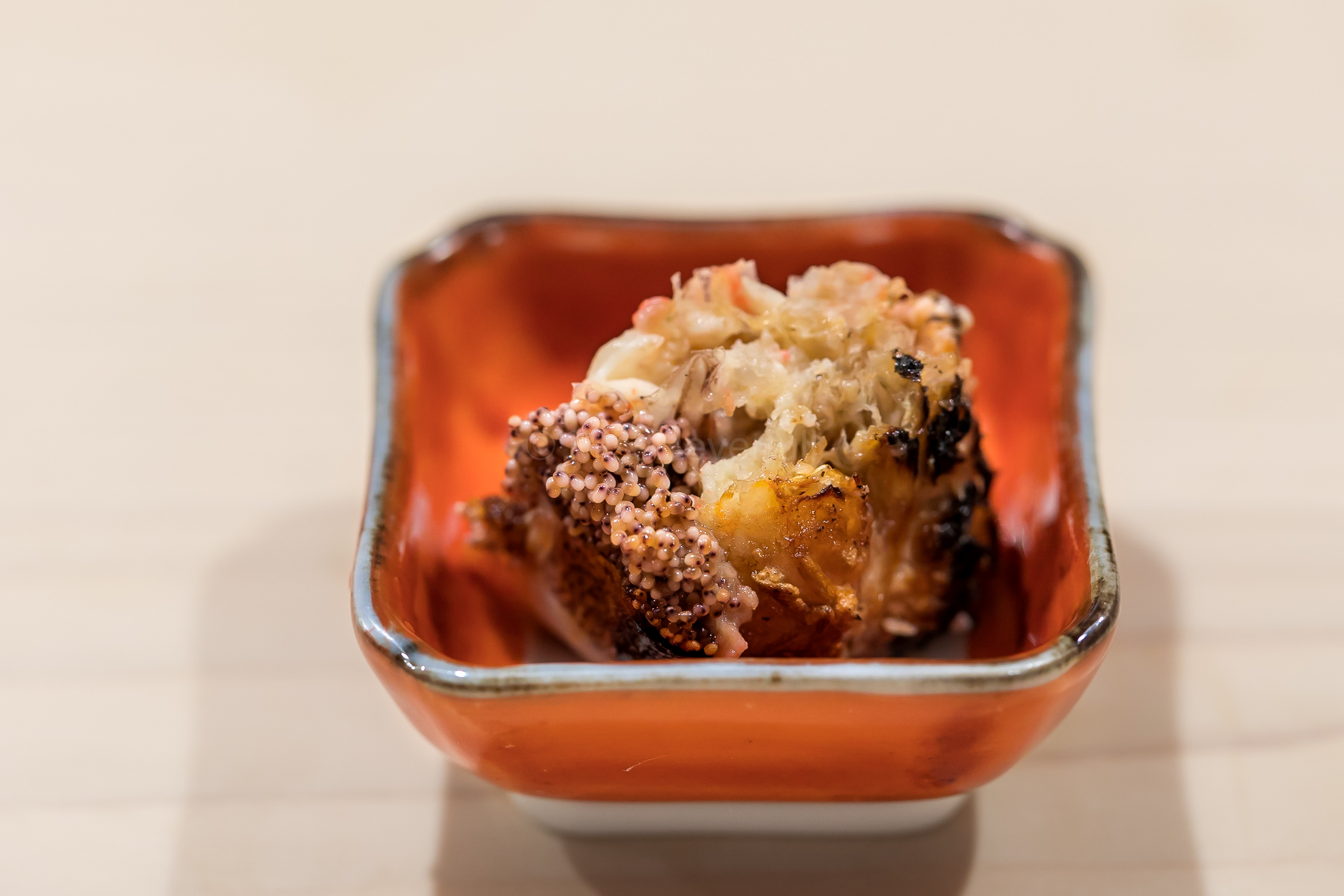 6. Grilled botan-ebi head (from the botan ebi sashimi)