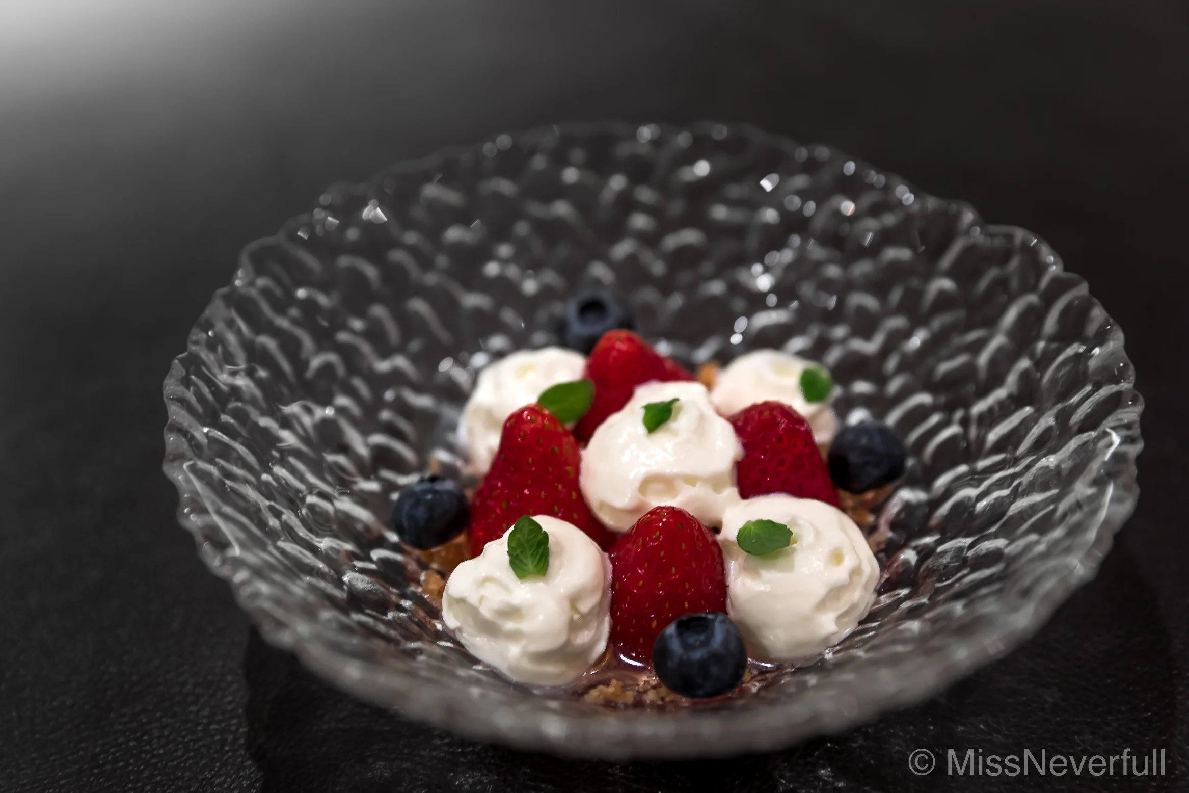 6. Dessert: Vinegar flavored strawberries, Idiazabal cheese mousse