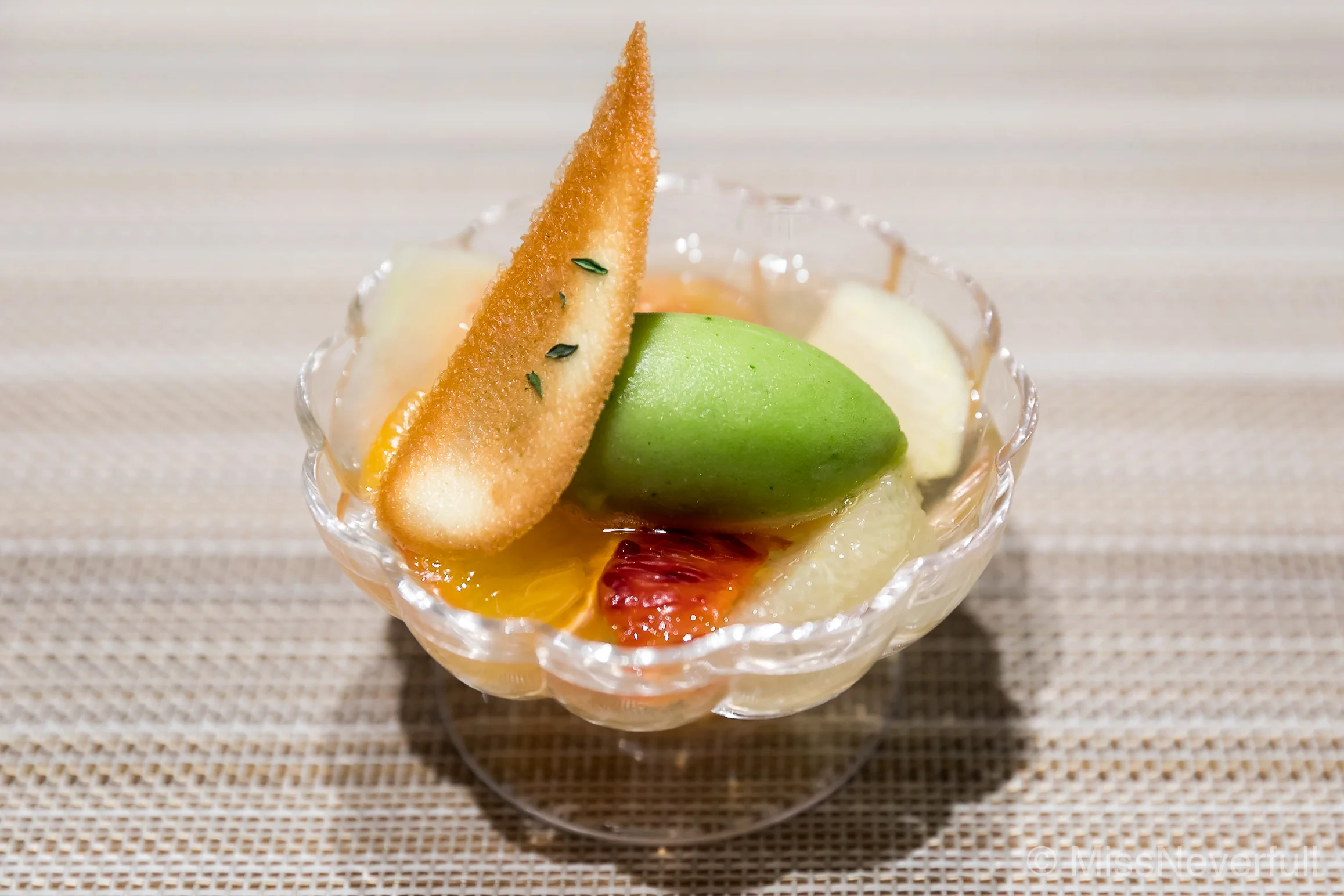 6. Ehime citrus and basil (愛媛産柑橘類のデザート)