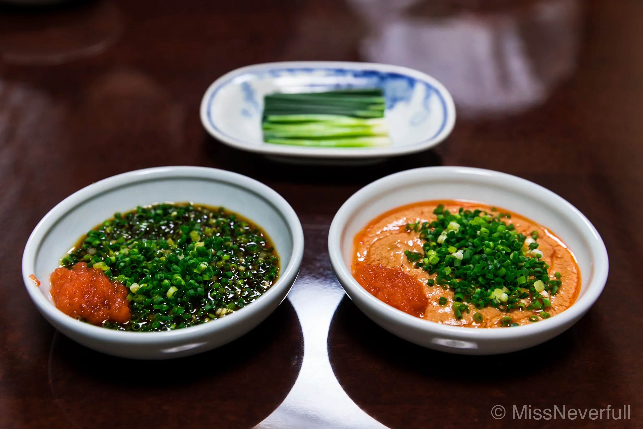 特製ポン酢, あさつき, あん肝タレ