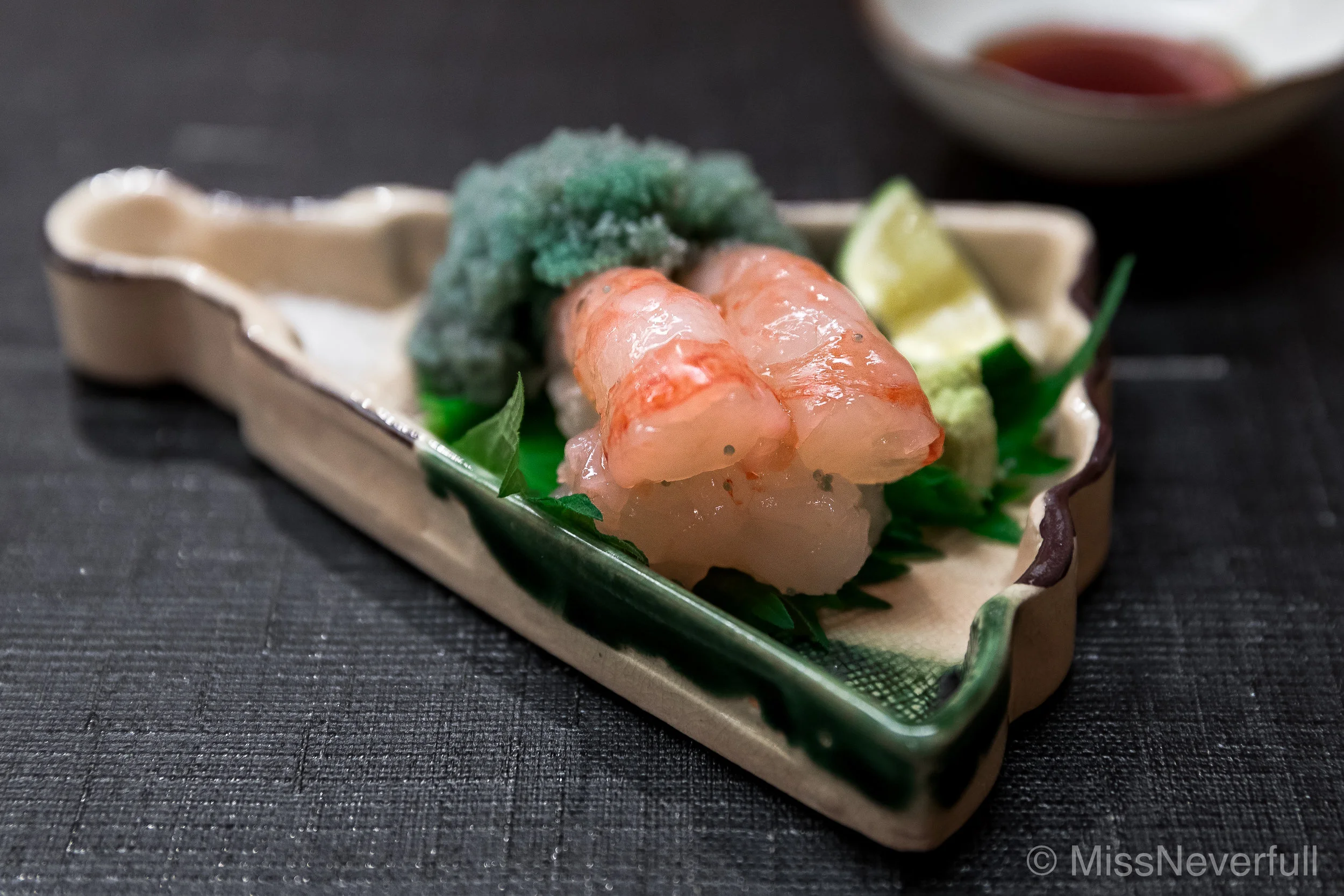 3. Botan ebi sashimi, roes