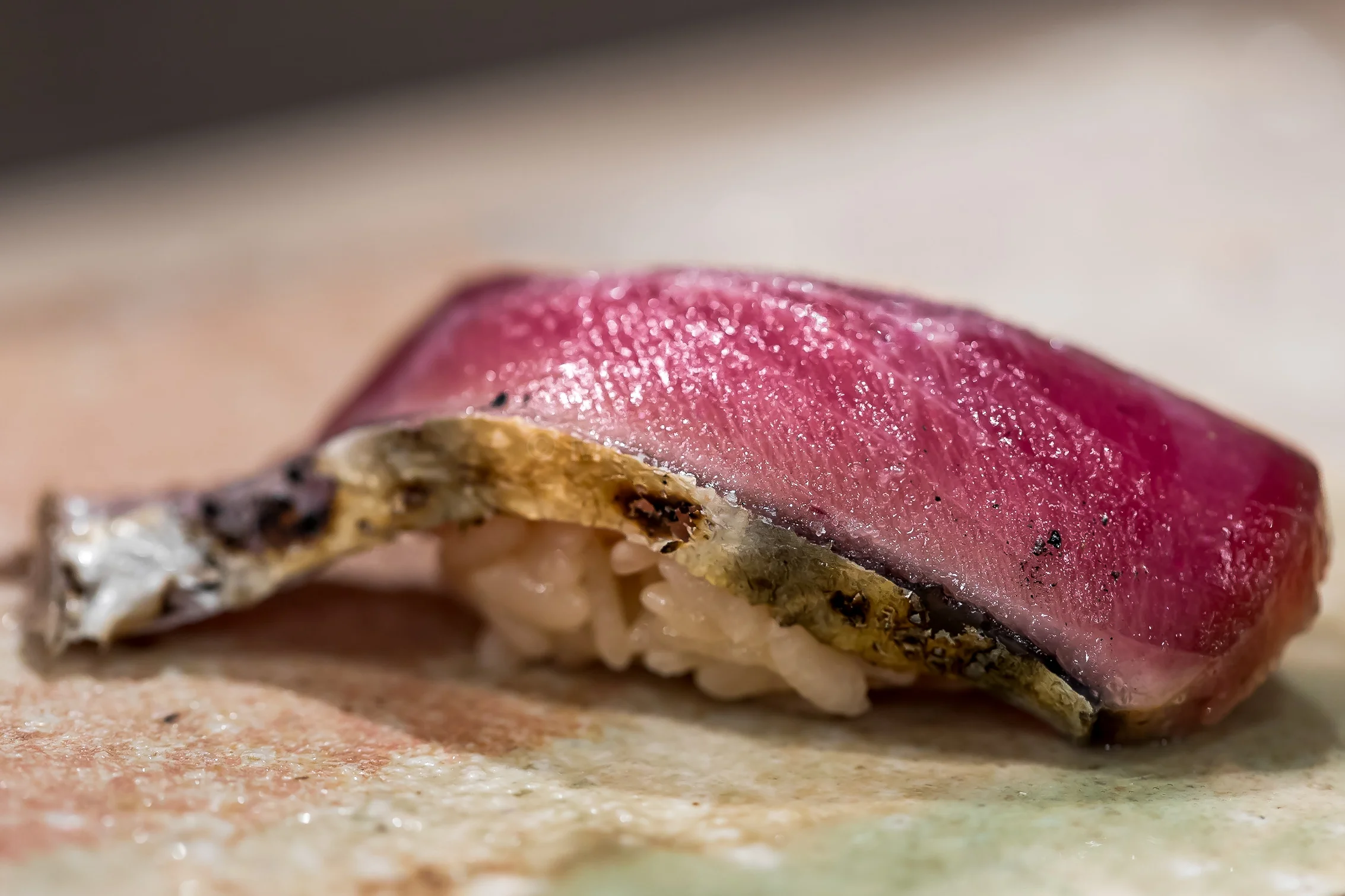 4. Katsuo with shio 千葉 - freshly grilled at the counter, the skin was so crispy and delicious even this (May) was not the best Katsuo season 