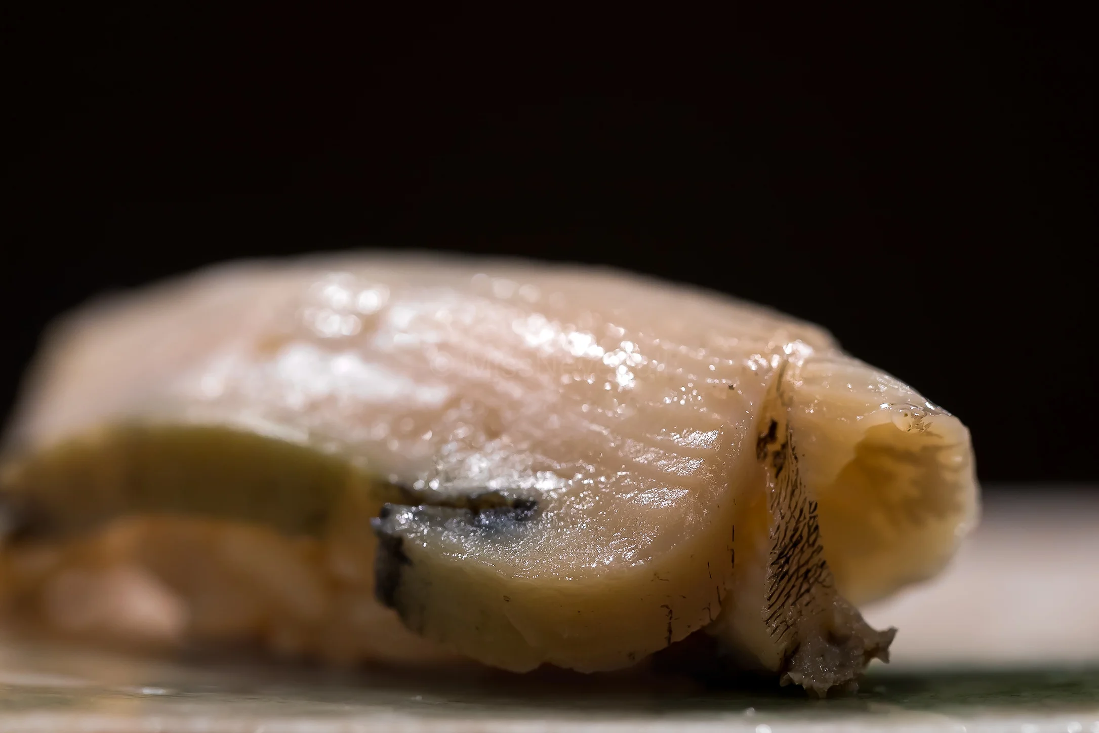 7. Awabi (abalone) steamed for 7 hours, from Chiba 千葉大蒲 - fragrant, so tender with a bit rubbery texture